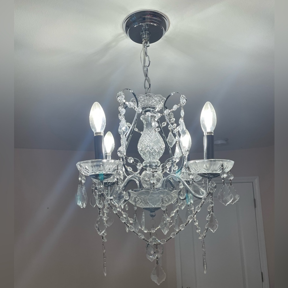 Crystal 5-Light Mini Chandelier Pendant